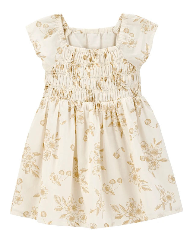 Oshkosh Baby Floral-Print Short-Sleeve Dress - Cream at Mall of America in  Bloomington, MN