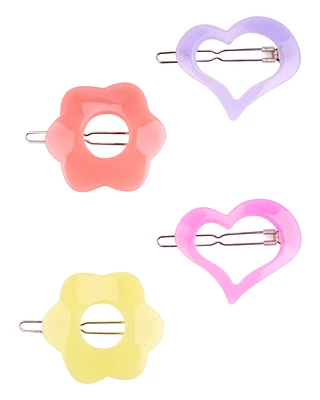 Toddler 4-Pack Floral Hair Clips