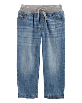 Toddler Drawstring Pull-On Jeans