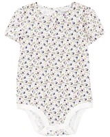 Baby Floral Print Casual Bodysuit