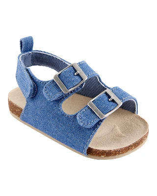 Baby Chambray Buckle Cork Sandals