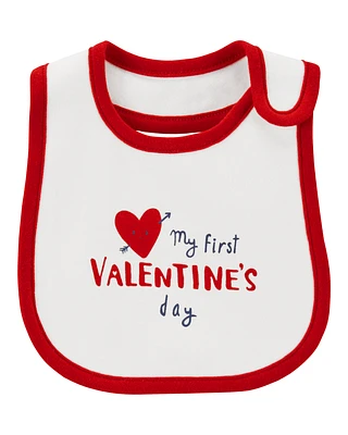 Baby My First Valentine's Day Teething Bib