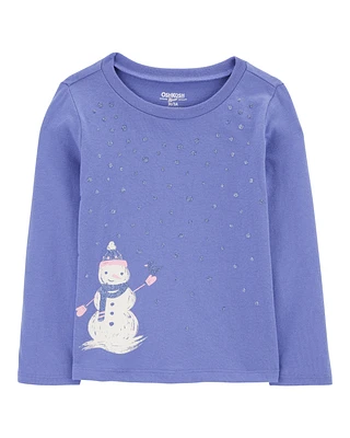 Toddler Snowman Long-Sleeve Graphic Tee