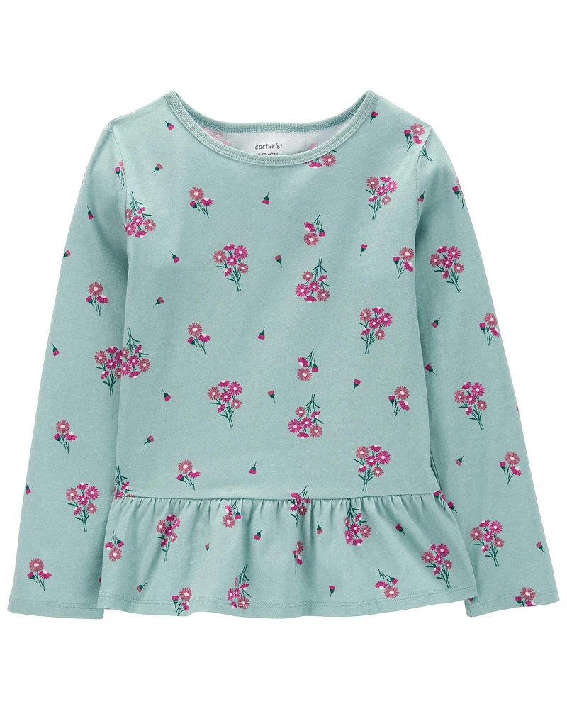 Kid Floral Peplum Top