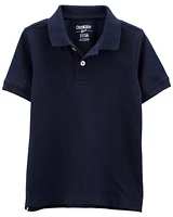 Toddler Navy Piqué Polo Shirt