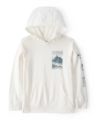 Kid Mountain Cotton Blend Hoodie - White