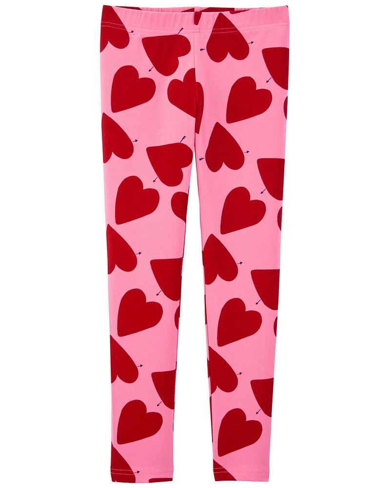 Kid Valentine's Day Heart Leggings