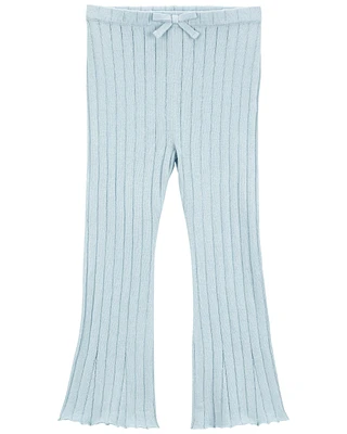 Baby Sweater Knit Pull-On Flare Pants - Blue