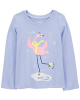 Toddler Flamingo Long-Sleeve Graphic Tee