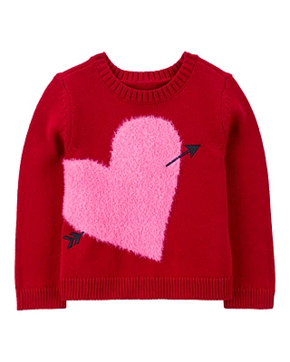 Toddler Heart Sweater - Red