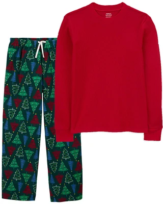 Adult 2-Piece Thermal Pajama Top & Fleece Pant Pajamas