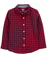 Toddler Plaid Button-Front Shirt