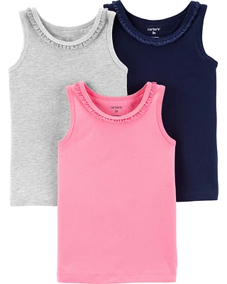 Toddler 3-Pack Jersey Tanks