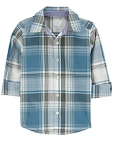 Baby 2-Piece Plaid Button-Front Shirt & Chino Pants Set