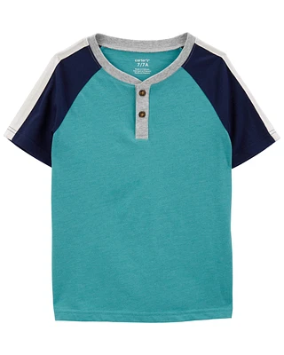 Kid Colorblock Henley Tee