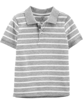 Toddler Striped Jersey Polo