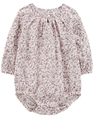 Baby Butterfly Floral Print Bodysuit