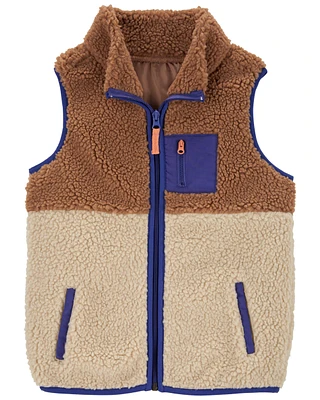 Kid Zip-Up Sherpa Vest