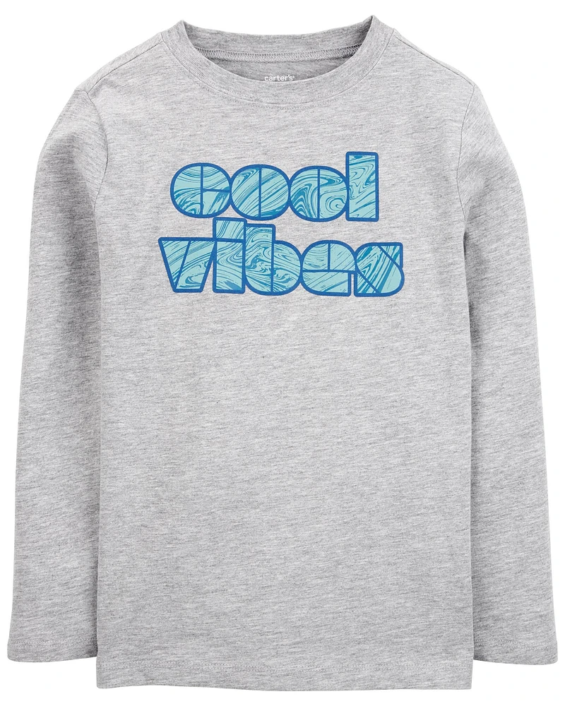 Kid Cool Vibes Long-Sleeve Tee - Grey