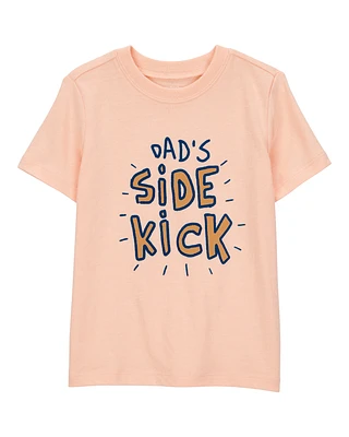 Toddler Boy Dad's Side Kick Short-Sleeve Graphic Tee - Orange
