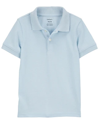 Toddler Ribbed Collar Polo Shirt