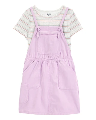 Kid 2-Piece Tee and Skirtall Set-Purple