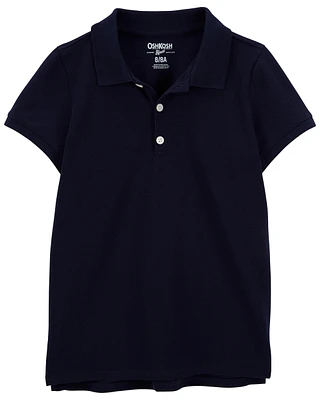 Kid Deep Navy Piqué Polo Shirt