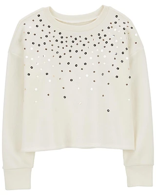 Kid Fleece Sequin Pullover