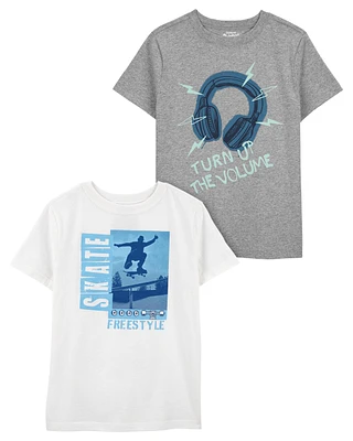 Kid 2-Pack Skater Graphic Tees