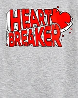 Kid Little Heart Breaker Long-Sleeve Graphic Tee - Gray