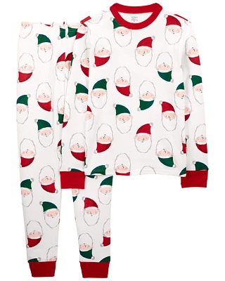 Adult 2-Piece Santa 100% Snug Fit Cotton Pajamas