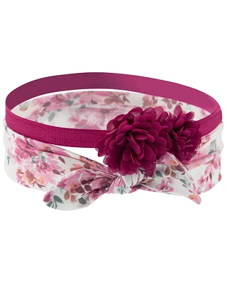 Baby 2-Pack Floral Print and Flower Headwraps