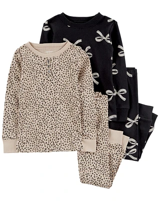 Toddler 2-Piece Leopard Print 100% Snug Fit Cotton Pajamas