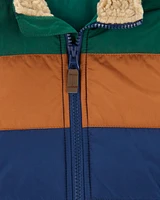 Toddler Colorblock Zip-Up Puffer Vest