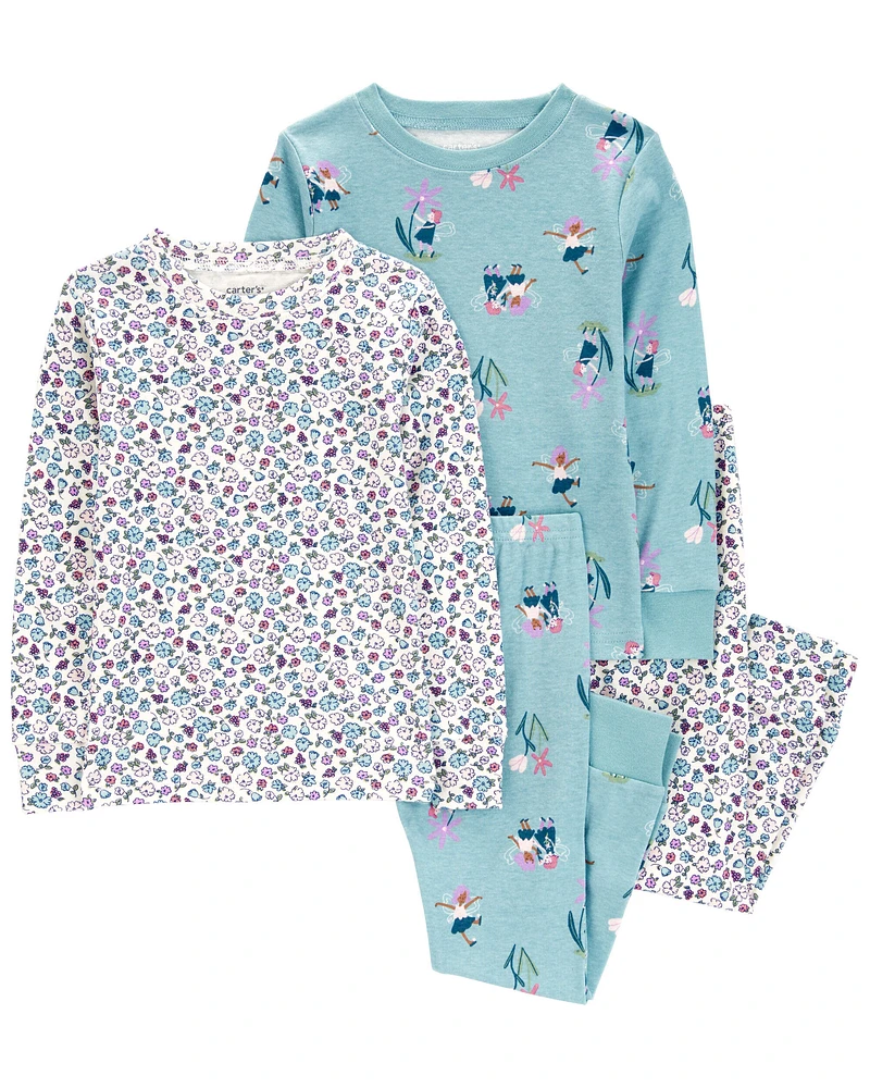 Baby 4-Piece Fairy 100% Snug Fit Cotton Pajamas