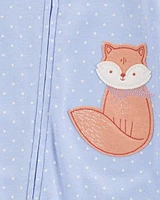 Toddler 1-Piece Fox 100% Snug Fit Cotton Footless Pajamas