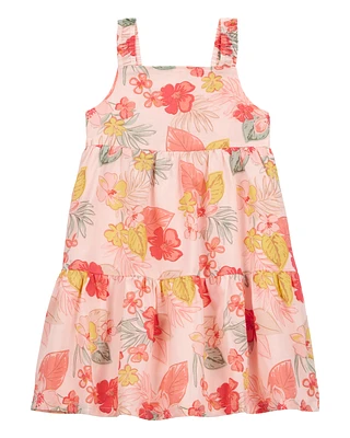 Toddler Floral Tiered Dress