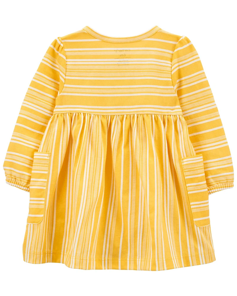 Baby Striped Long-Sleeve Jersey Dress