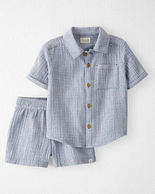 Toddler 2-Piece Organic Cotton Striped Set