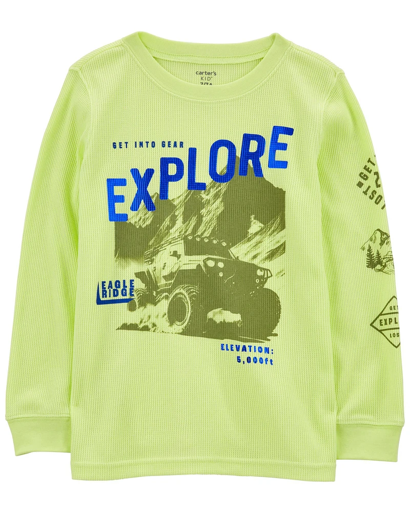 Kid Explore Truck Thermal Graphic Tee