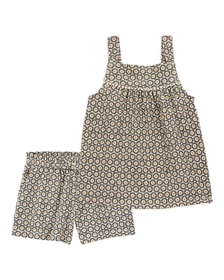 Baby 2-Piece Crinkle Tank & Play Shorts Set - Brown