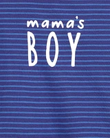 Baby 'Mama's Boy' Striped Collectible Bodysuit