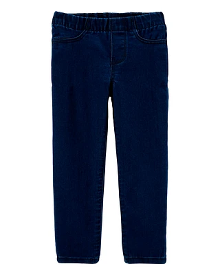 Toddler Dark Wash Elastic-Waist Jeggings