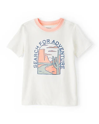 Toddler Adventure Short-Sleeve Graphic Tee - Cream