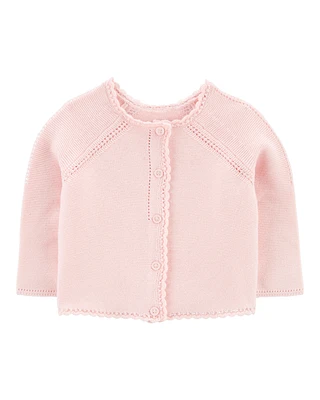 Baby Scalloped Sweater Knit Cardigan