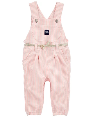 Baby Stretchy Hickory Stripe Overalls