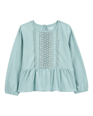 Baby Eyelet Peplum Top