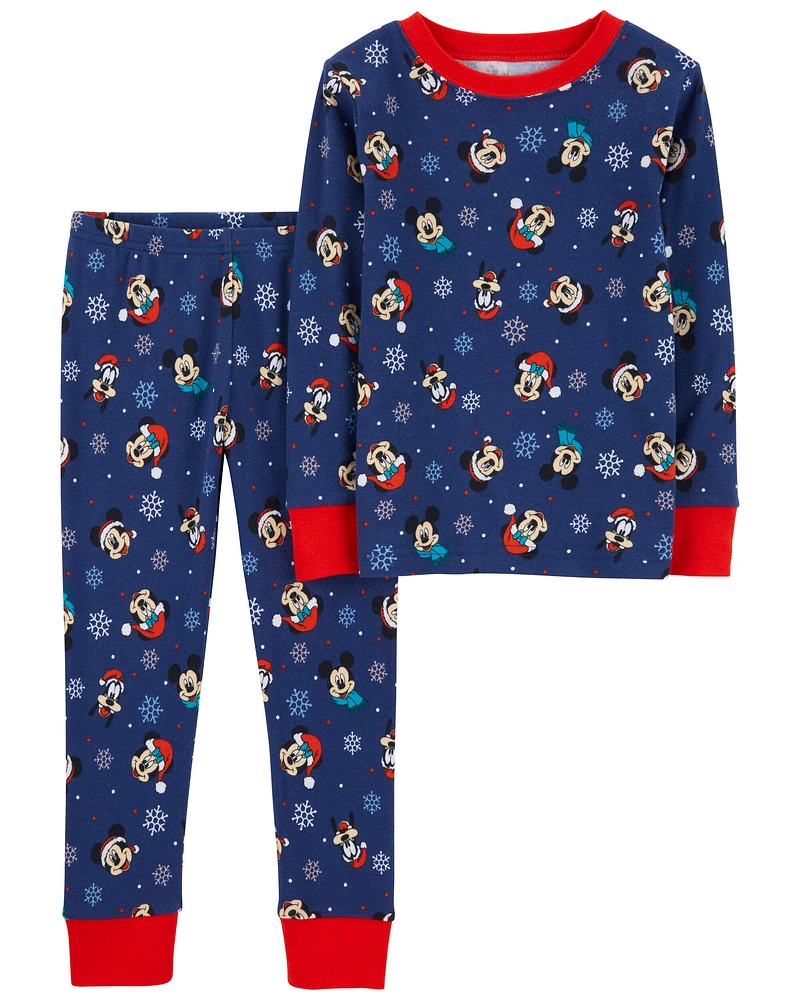 Toddler 2-Piece Christmas Mickey 100% Snug Fit Cotton Pajamas