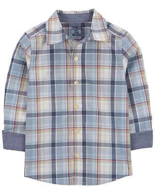 Toddler Plaid Button-Front Shirt