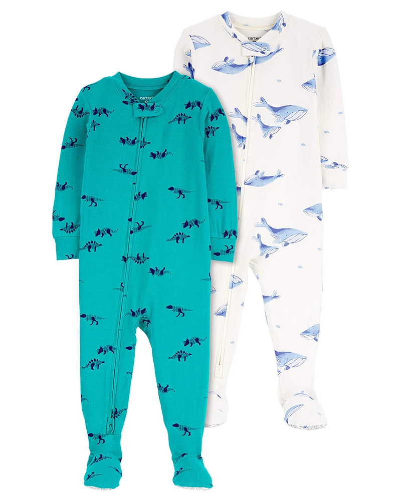 Baby 2-Pack PurelySoft 1-Piece Footie Pajamas